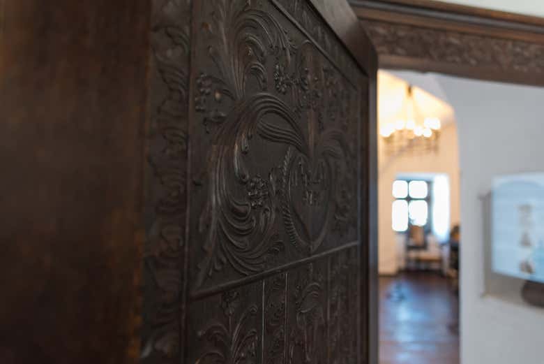 Una porta del castello di Bran