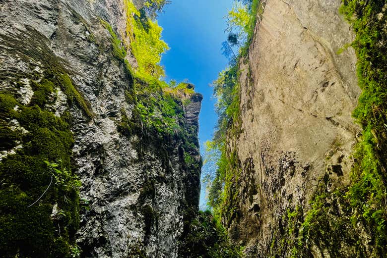 Rocky formations along the route