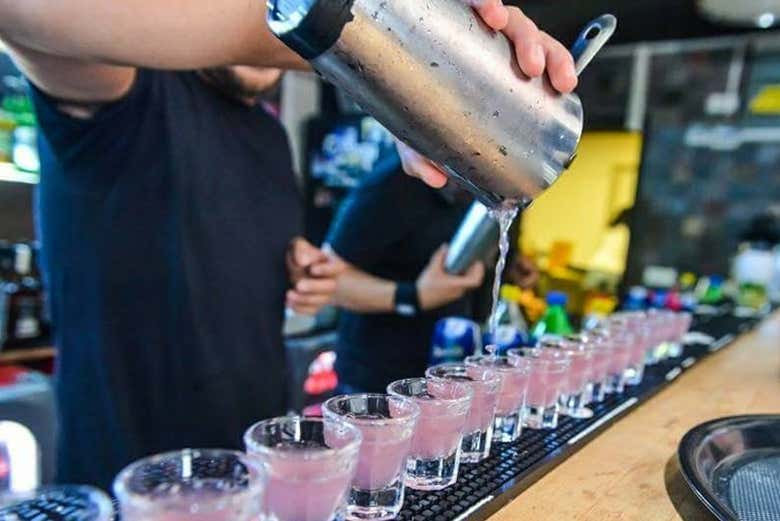 Boissons proposées pendant le Pub Crawl