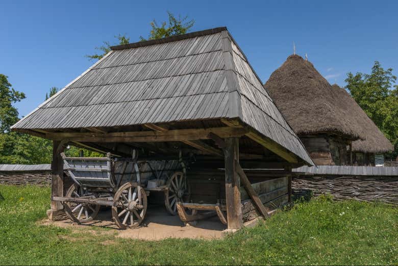 Casitas de madera en el Museo del Pueblo