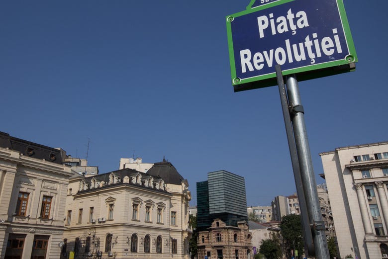 Revolution Square, in the centre of Bucharest