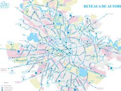 Mappa delle linee di autobus a Bucarest