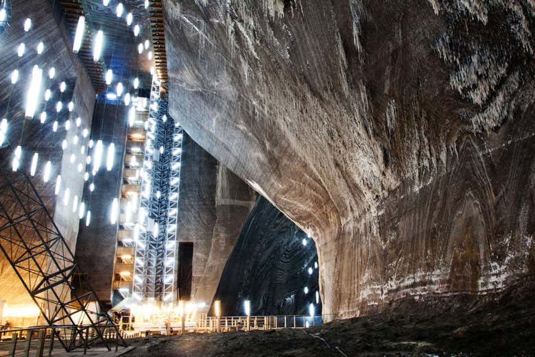Interior de las minas de sal de Turda