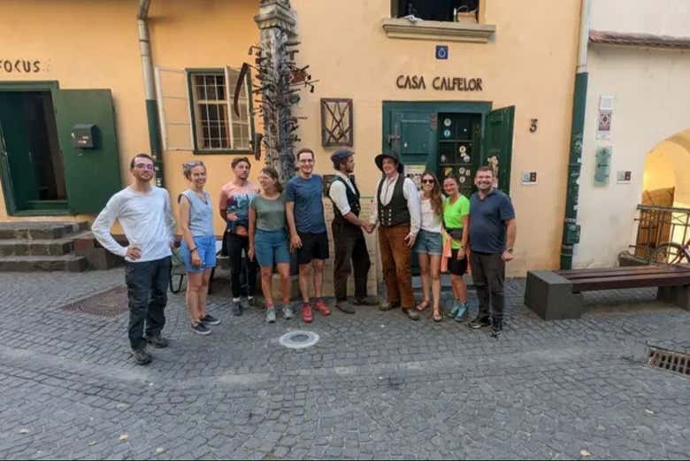 Foto grupal del free tour por Sibiu