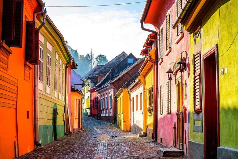 Una calle con encanto de Sighisoara
