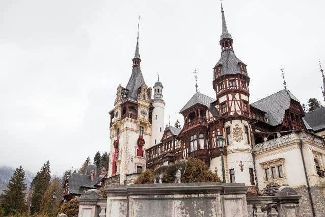 El Castillo de Peles en un día de invierno