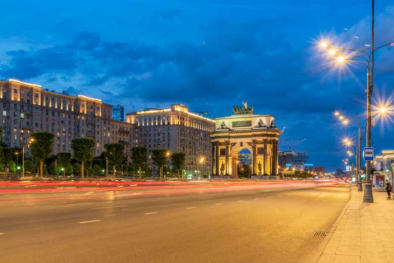 El Arco del Triunfo en la Avenida Kutuzovsky