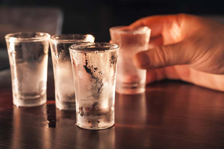 Chupitos de vodka