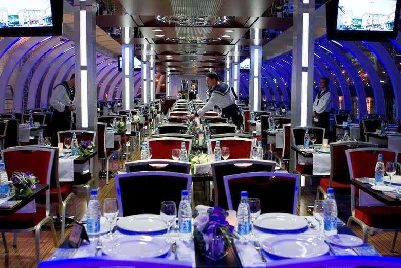 Inside the boat
