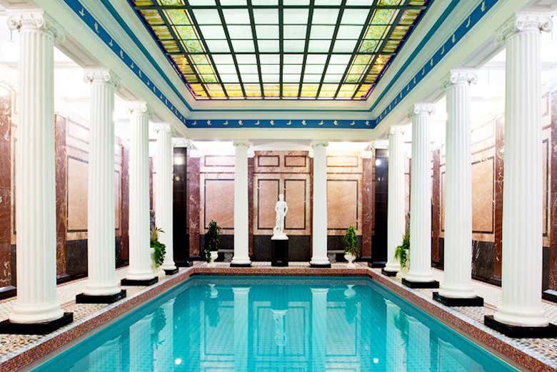 Pool inside the Sandury sauna complex