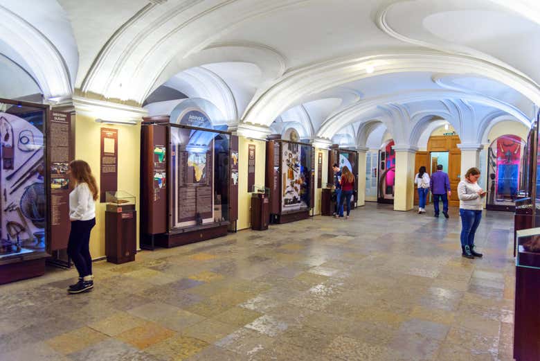 Recorriendo el interior del Kunstkamera
