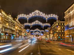 Avenida Nevski de noche