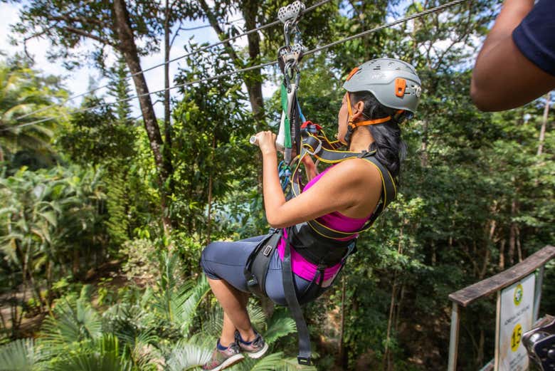 Probando la tirolina