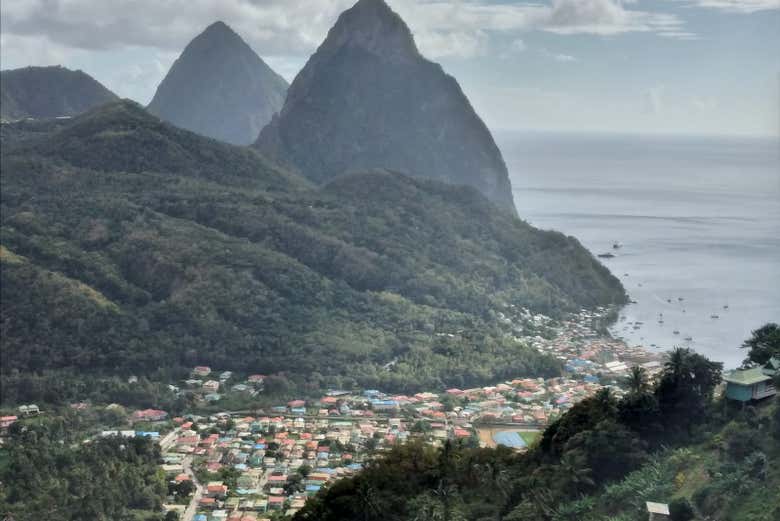 Os Pitons, em Soufriére