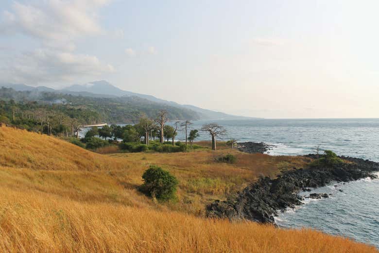 See the stunning landscapes on the north coast of São Tomé