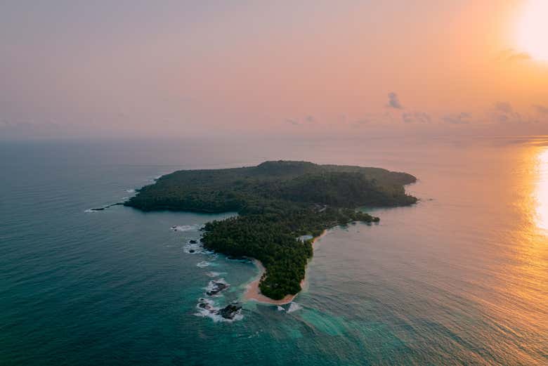 Isla de Rolas, en el sur de Santo Tomé