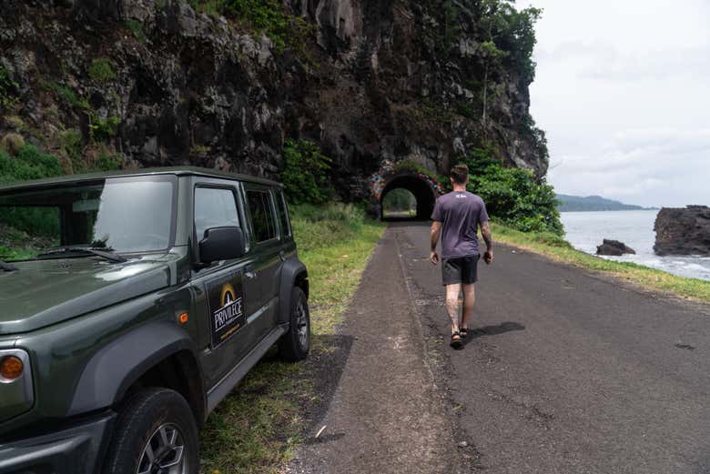 Pasando junto al Túnel de Santa Catarina