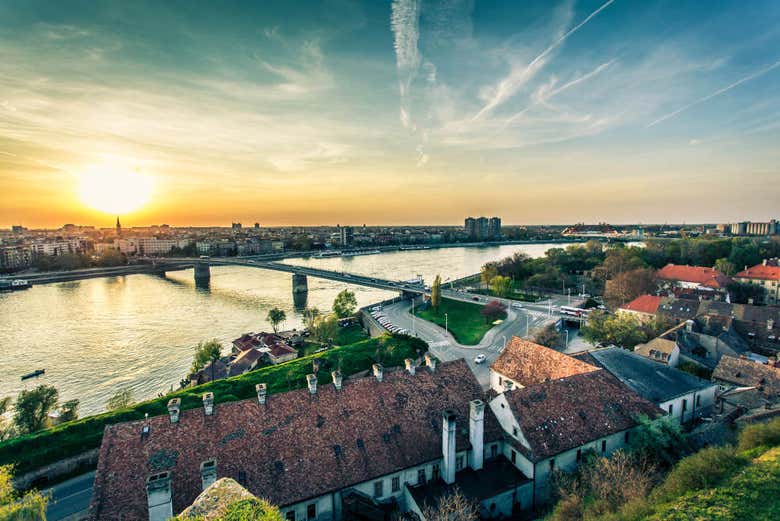 Coucher de soleil à Novi Sad