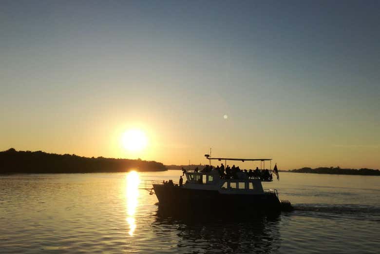 Maravillaos con el atardecer a bordo