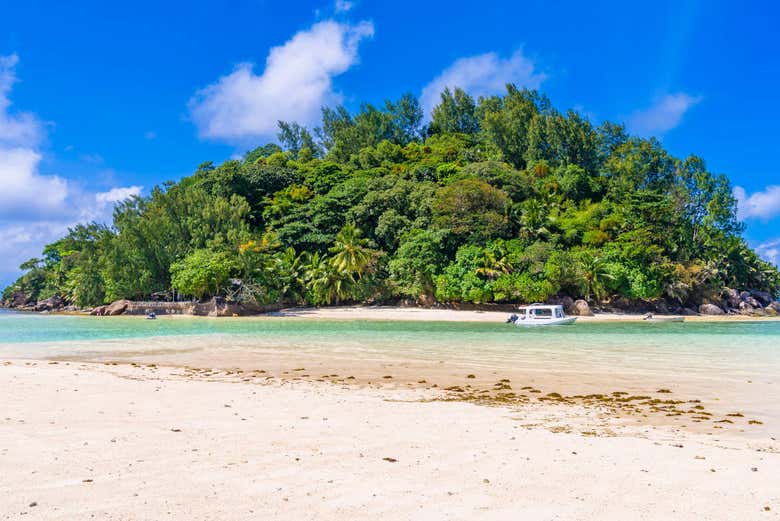 Isla Moyenne, en el Parque Marino de Sainte-Anne