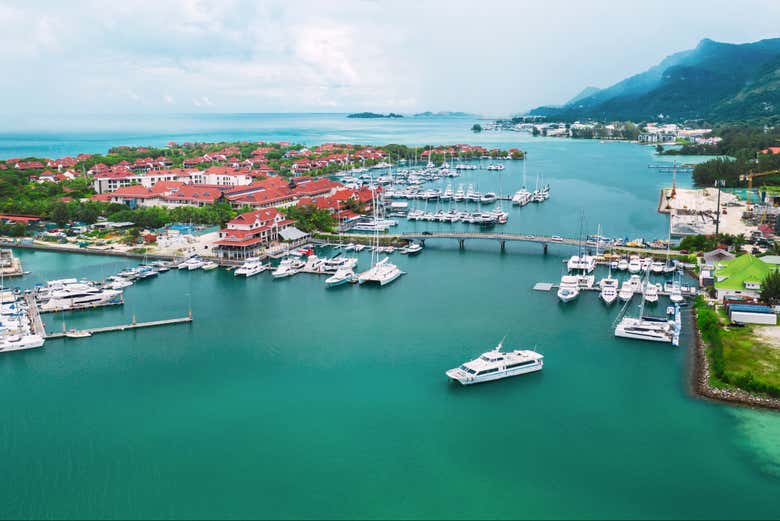 Vue aérienne sur l'île d'Eden