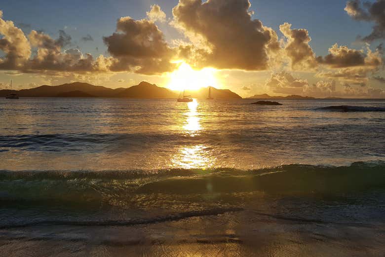 Pôr do sol em Praslin