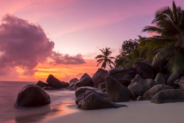 Entardecer em Praslin