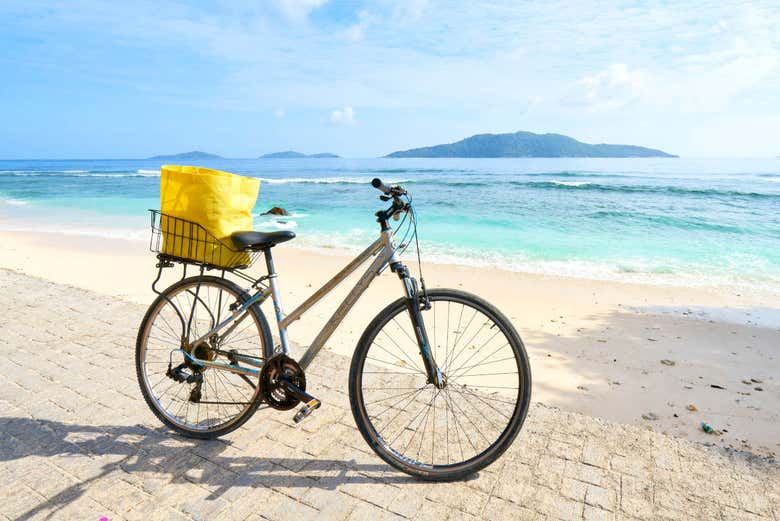 Bicicleta na ilha de La Digue