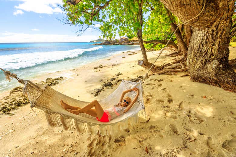 DIsfrutando de las islas Seychelles