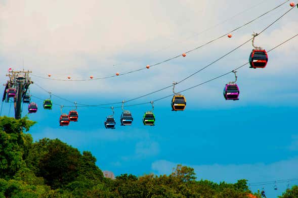 Bilhete do teleférico de Singapura