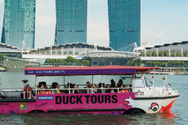 Paseando por la bahía de Singapur