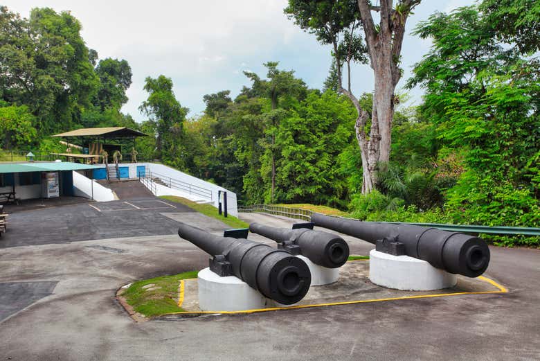 Cañones en Fort Siloso