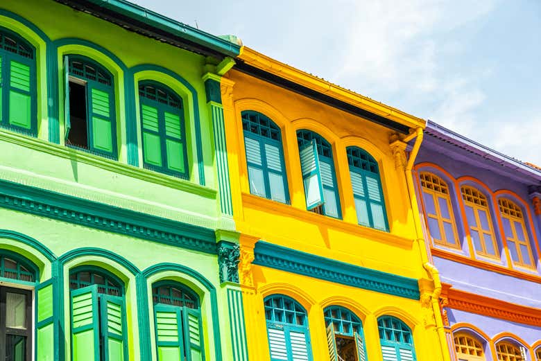 Casas de colores en Kampong Glam