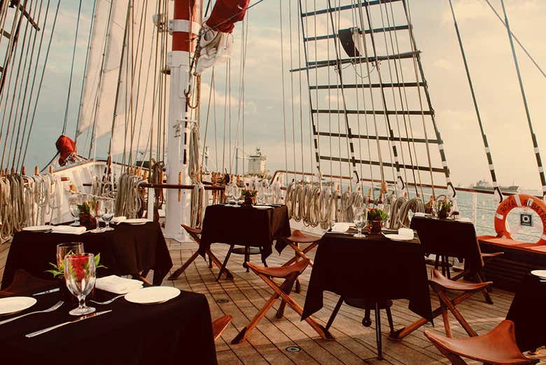 La cubierta del barco