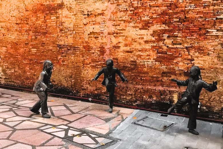Arte urbano en el barrio chino de Singapur
