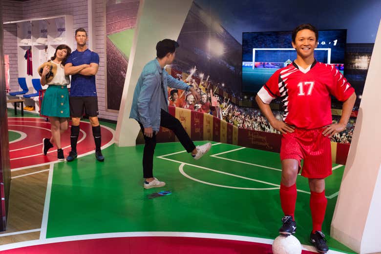 En la sala de deportes