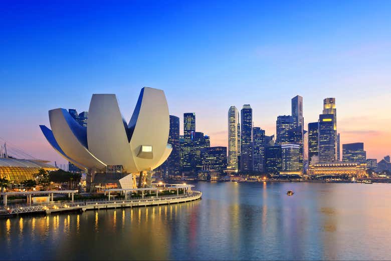 Marina Bay al atardecer