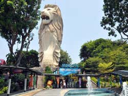 Merlion à l'Île de Sentosa