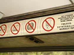 Autobus di Singapore, divieti