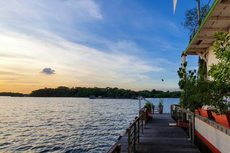 La vista desde el restaurante kelong
