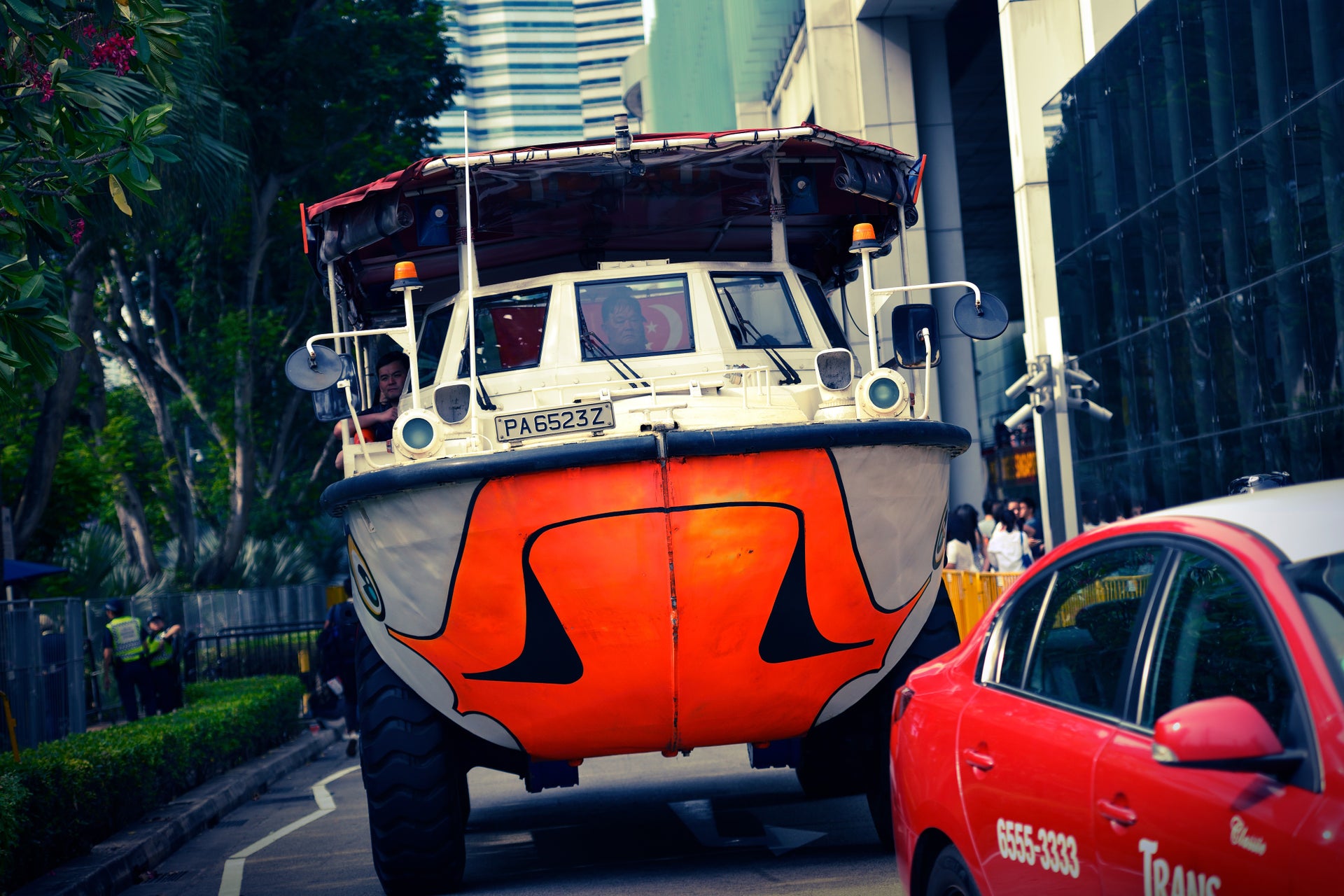 Visite de Singapour en bus amphibie