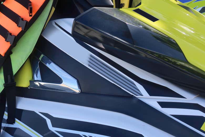 One of the jet skis