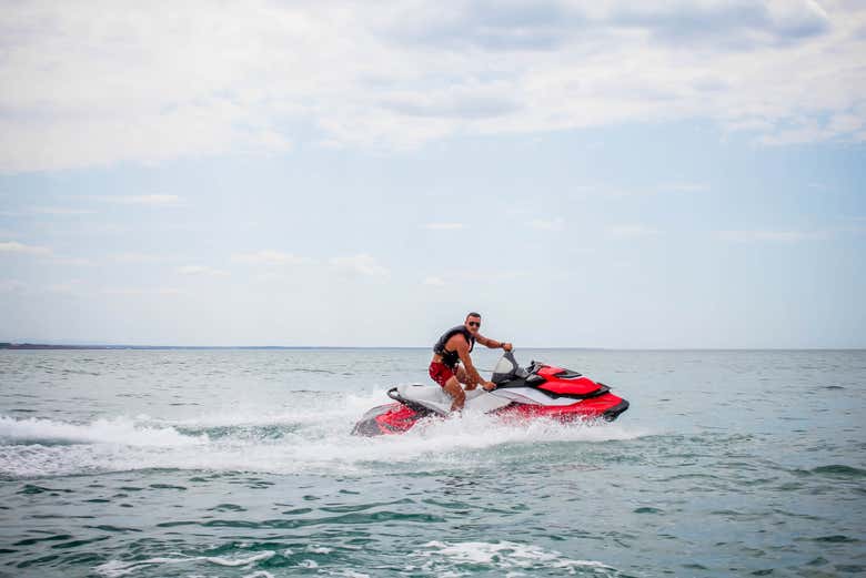Driving the jet ski