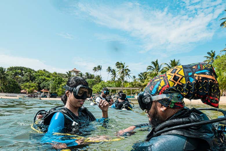Aprendiendo a bucear