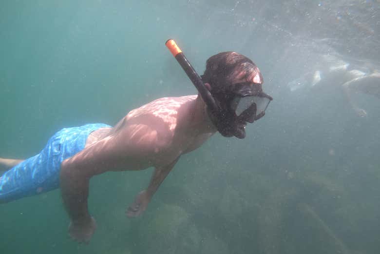 Haciendo snorkel