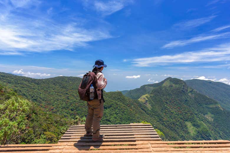 Contemplando la vista panoramica