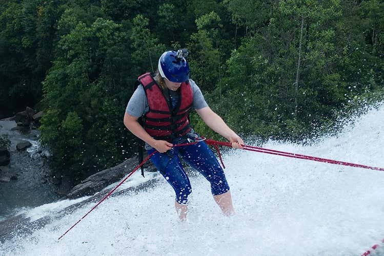 Climbing the waterfalls
