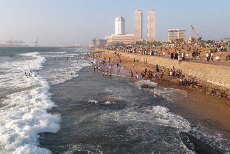 Panorámica de la playa de Colombo