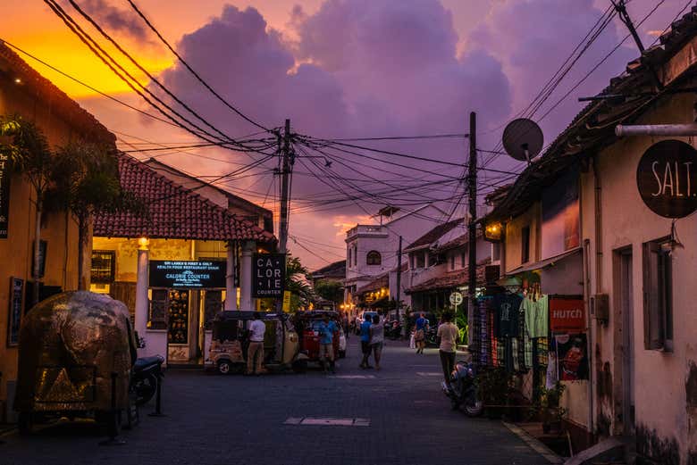 Galle al anochecer