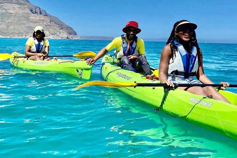 Disfrutando del tour en kayak